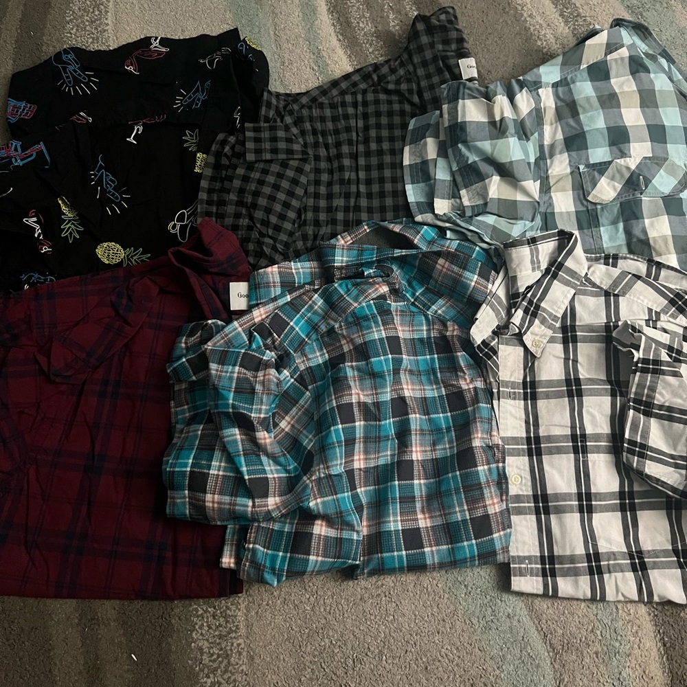 Men's Multi-Color Plaid Shirt Collection